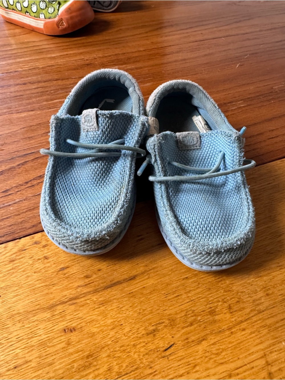 Hey Dude Light Blue Kids Slip-On Moccasins